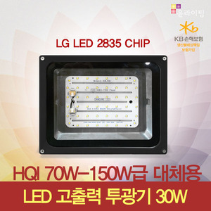 12101[LG LED칩] LED 고출력 투광기 SPOT-B LG2835_9V [30W][AC]/ HQI 대체용/공장등/골프장/주유소/테니스장/LED조명/캠핑조명/간판조명/풋살장/투광등/보안등/ 축사조명/작업등/방진등/방습등
